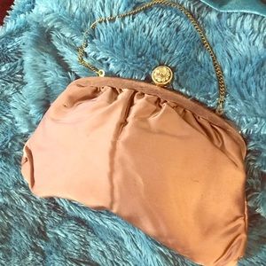 Vintage rose gold clutch bag